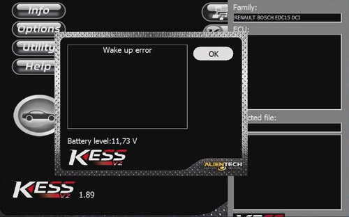 reprog moteur wake-up error